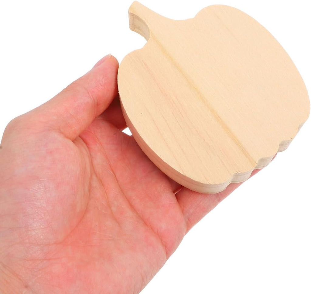Unfinished Wood Pumpkin Craft Decorations, 3 Pack