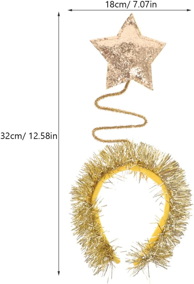 Gold Star Tinsel Costume Headband