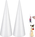 White Foam Craft Cones, 12 Inch, 2 Pack