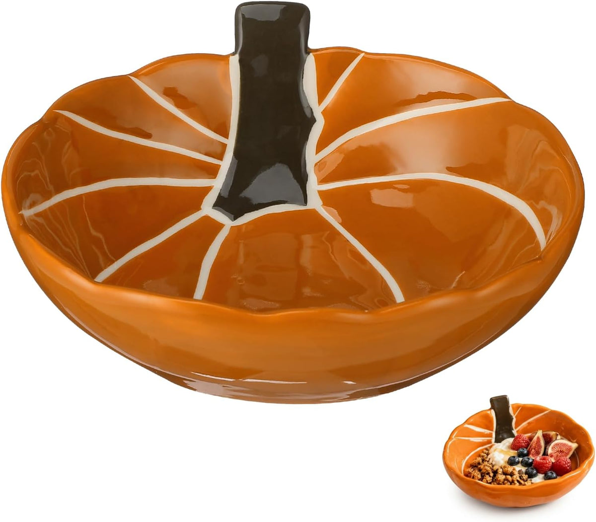 Autumn Pumpkin Ceramic Candy Bowl