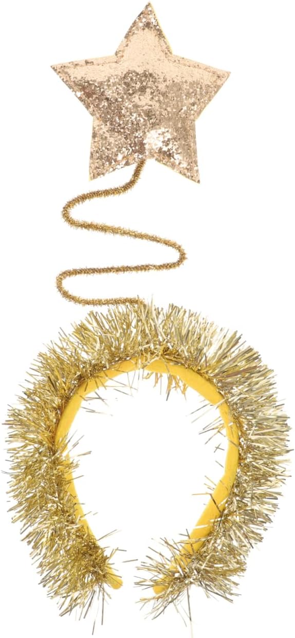 Gold Star Tinsel Costume Headband