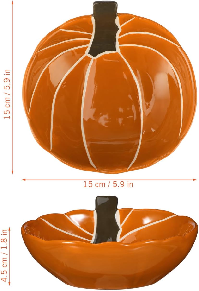 Autumn Pumpkin Ceramic Candy Bowl