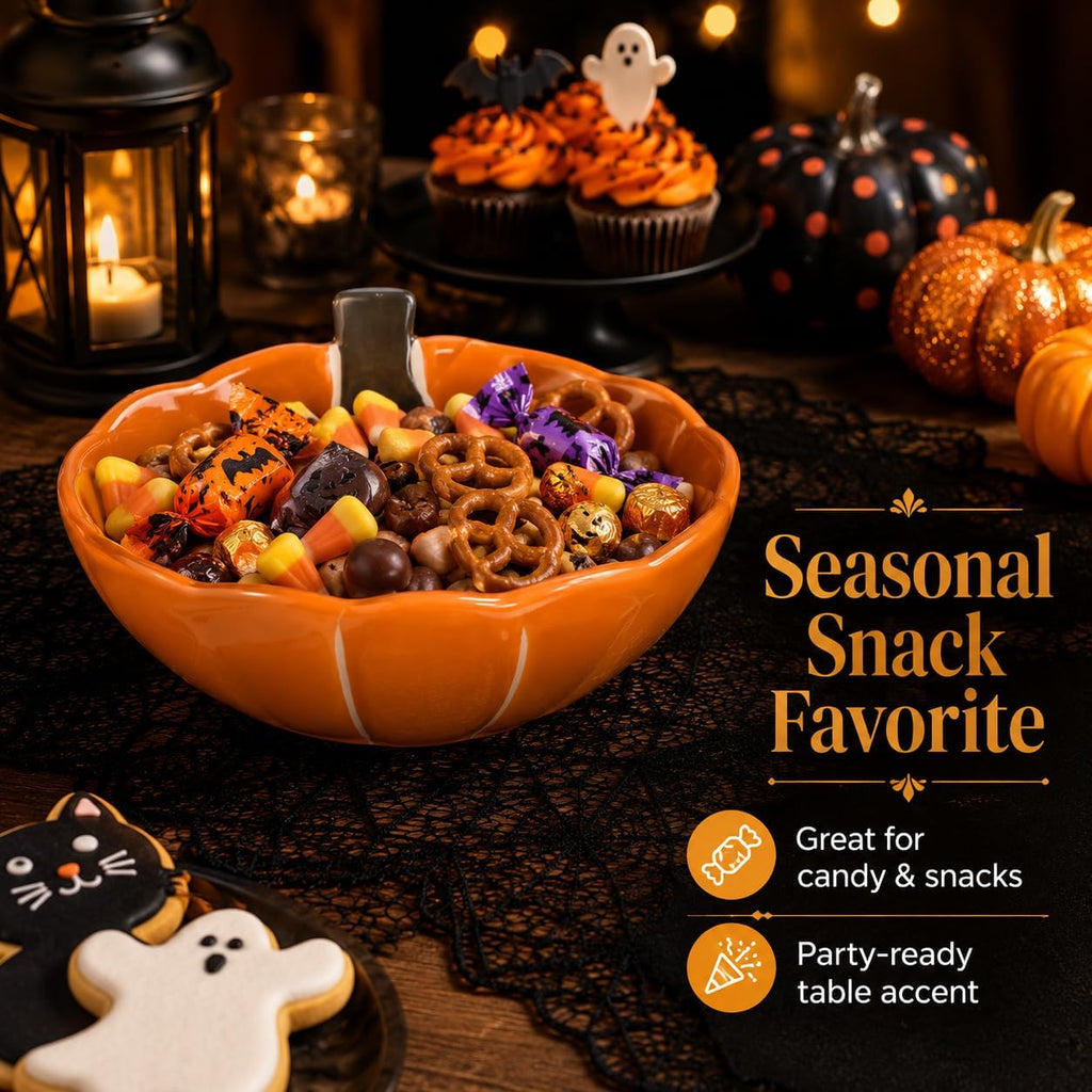 Autumn Pumpkin Ceramic Candy Bowl
