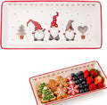 Christmas Gnome Ceramic Rectangular Serving Platter